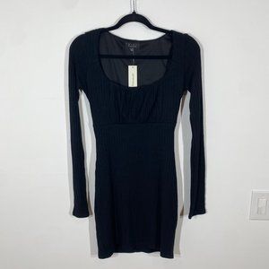 Trixxi "Francesca's" Black long sleeve knitted mini dress size: S